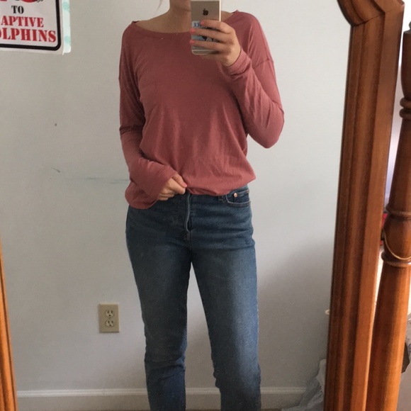 Soft washed red/rust long sleeve - Picture 2 of 3